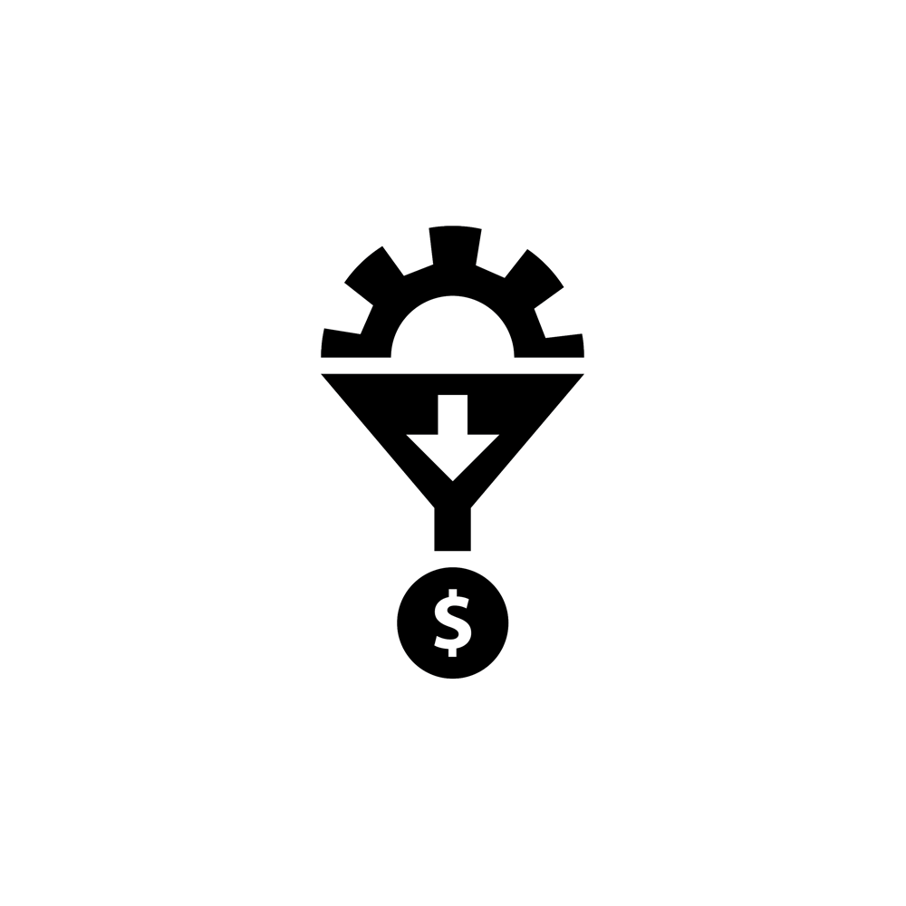 gear converted to money icon